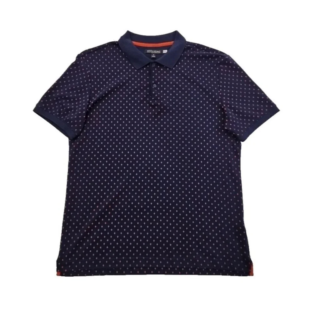 Banana Republic Luxury Touch‎ Performance Men's Medium Navy Blue Orange EUC LN